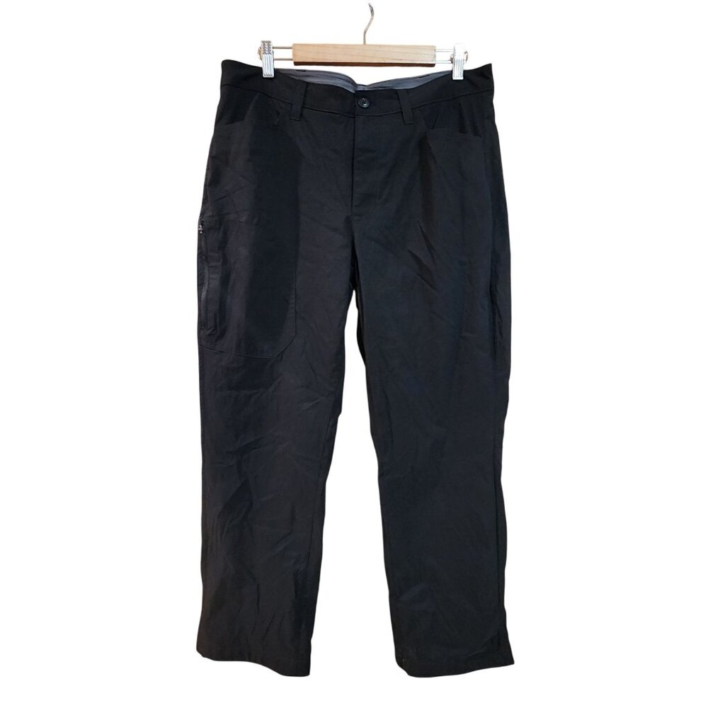 Eddie Bauer Mens Black Fleece-Lined Pants Size 36x30